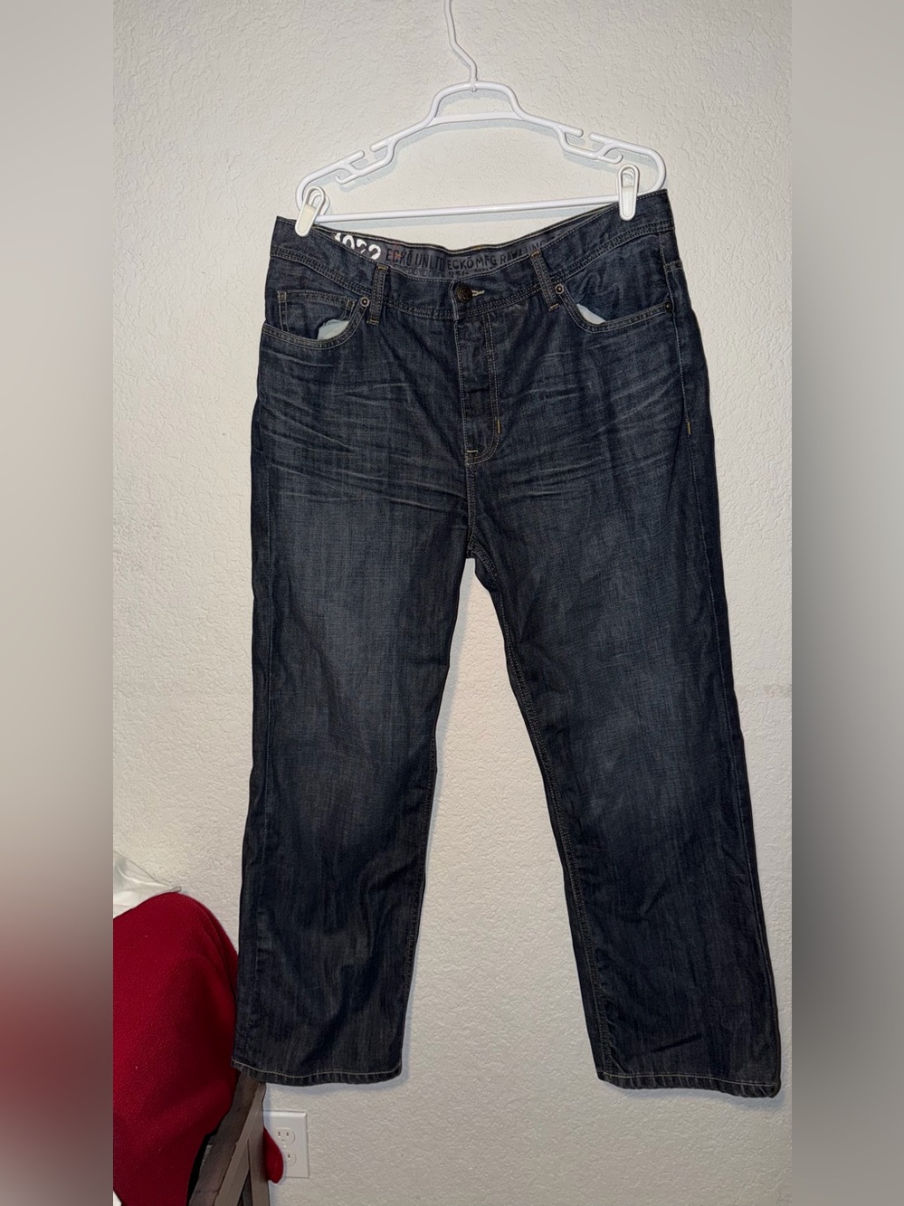 Vintage Ecko Unlimited Men's Straight-Leg Jeans - Dark Blue